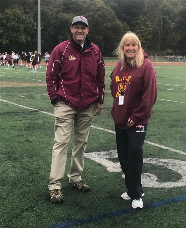 Director of Athletics Michael Cring and Assistant Athletic Director Colleen Napora Director of Athletics Michael Cring and Assistant Athletic Director Colleen Napora